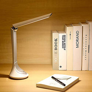 OPPLE 5W Led Desk Lamp, Flicker Free Table Lamp, Study Lamps, Rechargable & Long Battery Backup, 3 Levels Brightness Mode, Touch Control (White, Pack of 1)