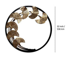 Load image into Gallery viewer, Craftter Copper Leaves in Round Frame Metal Wall Art, Decorative Wall Sculpture Handing Home Décor - Home Decor Lo