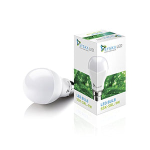 Syska SSK-SRL Base B22 9-Watt LED Bulb (Pack of 10, Cool White) - Home Decor Lo