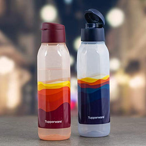Tupperware Plastic Bottle, 750ML, Set of 2, Red, Blue - Home Decor Lo