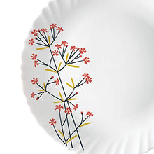 Load image into Gallery viewer, Larah by Borosil Red Bud Silk Series Opalware Dinner Set, 19 Pieces, White - Home Decor Lo