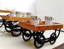 Load image into Gallery viewer, Wooden Serving Tray/Kart/Platters redaa Desi Look - Home Decor Lo