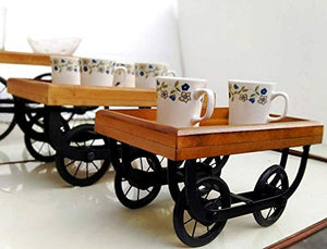 Wooden Serving Tray/Kart/Platters redaa Desi Look - Home Decor Lo