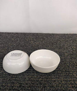 Mirakii Porcelain White Microwave Safe Salad and Snack Serving Platter, and Dip Sauce Bowl Set - Home Decor Lo
