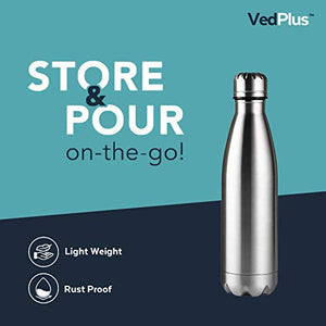 VedPlus™ Stainless Steel Water Bottle, Kids Water Bottle, Office and Sports Water Bottle Leak Proof and Light Weight Water Bottle - 950ml (2 Bottles) - Home Decor Lo