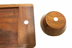 Ages Behind Wooden Tray 15" with Magnetic Bowl Wooden Tray Set for Serving - Home Decor Lo