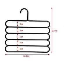 Load image into Gallery viewer, INOVERA (LABEL) 5 Layer Pants Clothes Hanger Wardrobe Storage Organiser Rack (Set of 6), 32l x 1b x 33h cm (Assorted Colour) - Home Decor Lo
