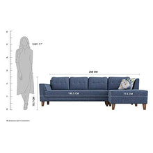 Load image into Gallery viewer, Amazon Brand - Solimo  Alen six Seater RHS L Shape Sofa Set (Blue) - Home Decor Lo