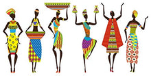 Load image into Gallery viewer, Studio Curate Large Size Wall Sticker for Living Room, Bedroom, Hall, Kitchen Decor | African Tribal Women| PVC Vinyl | Pack of 1 (79cm x 51cm) - Home Decor Lo