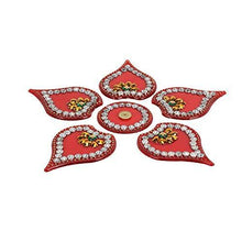 Load image into Gallery viewer, Skylofts 6 Pc Flower Acrylic Rangoli Reusable for Floor Table Decoration (7inch*7inch) - Diwali Gifts &amp; Decorations - Home Decor Lo