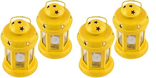 Datalact Hanging Lantern Lamps Tealight Holder with Tealight Candle for Living Room Home Decoration  for Birthday, Diwali Decoration Set of 4 - Home Decor Lo