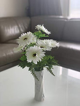 Load image into Gallery viewer, Fourwalls Beautiful Decorative Artificial Garabara Flower Bunches for Home decor (48 cm Tall, 10 Heads, White) - Home Decor Lo