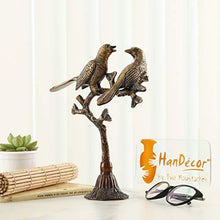 Load image into Gallery viewer, Two Moustaches Love Birds on Tree Brass Showpiece - Home Decor Lo