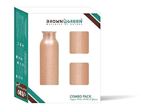 Buy Copper-Master Modern Hammered Copper Bottle Gift Set with 2 Copper  Glasses with Ayurvedic health benefits used for Household and gifting  purposes Online at Lowest Price Ever in India | Check Reviews