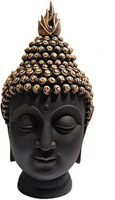 Heeran Art Polyresin Buddha Head Figurine (10.5 Cm X 7 Cm X 13 Cm, Glb) - Home Decor Lo