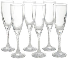 Load image into Gallery viewer, Pasabahce Twist Champagne Flute Set, 150ml, Set of 6,Transparent - Home Decor Lo
