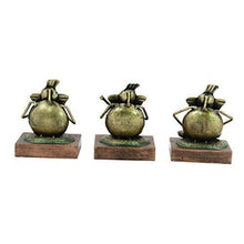 Load image into Gallery viewer, Handicrafts Paradise Musical Ganesh in Iron and Wood Handmade Decorative Gift Item Showpiece for Home Décor (4 inch) - Set of 3 pc - Home Decor Lo