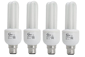 Glean CFL 2 Tube Compact Fluorescent Lights (White, 11 W) - Pack of 4 Bulbs - Home Decor Lo