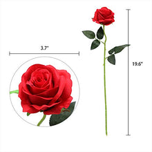 Load image into Gallery viewer, Nubry 10pcs Artificial Silk Rose Flower Bouquet Lifelike Fake Rose Home Party Decoration Event Gift (Red) - Home Decor Lo