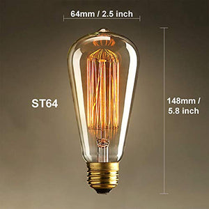 GreyWings LED 4-Watts E27 LED Warm White Fancy Filament Bulb Pack of 3 - Home Decor Lo