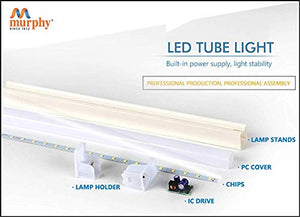 Murphy LED Tube Light 2 Feet 10W - Warm White Batten Pack of 2 - Home Decor Lo