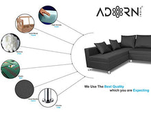 Load image into Gallery viewer, Adorn India Straight Line L Shape Sofa (Left Side Handle)(Dark Grey) - Home Decor Lo