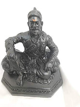 Load image into Gallery viewer, Swastik Handicrafts Chatrapati Shivaji Maharaj 4 Inch , Sinhasan , Black - Home Decor Lo