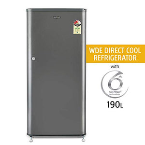 Whirlpool 190 L 3 Star (2019) Direct Cool Single Door Refrigerator(WDE 205 CLS 3S GREY-E, Grey) - Home Decor Lo