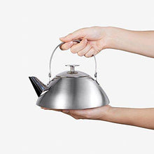 Load image into Gallery viewer, Teabox Bevel Stainless Steel Capsulated Base Tea Kettle with Infuser (Medium, 1L) - Home Decor Lo