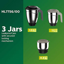 Load image into Gallery viewer, Philips HL7756/00 Mixer Grinder, 750W, 3 Jars (Black) - Home Decor Lo