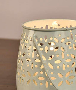 Mokari Tealight Hanging Lanterns | Home Decoration | Diwali Decor | Gift Items (White) - Home Decor Lo