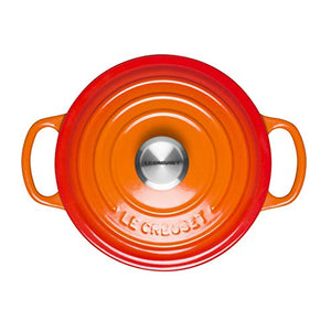 Le Creuset Signature Cast Iron Round Casserole, 18 cm - Volcanic - Home Decor Lo