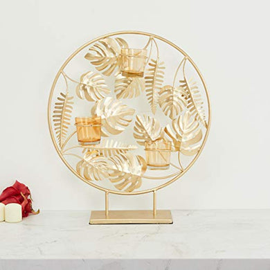 Home Centre Eternity Round Philp Leaf T-Light Holder - Home Decor Lo