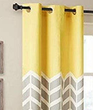 Load image into Gallery viewer, Amazures Polyester Silhouette Yellow Digital Printed Curtain Set of 2, 48x84-inch - Home Decor Lo