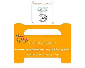 Indian Rack Cotton 220 TC Bedsheet (Multicolour_Single) - Home Decor Lo