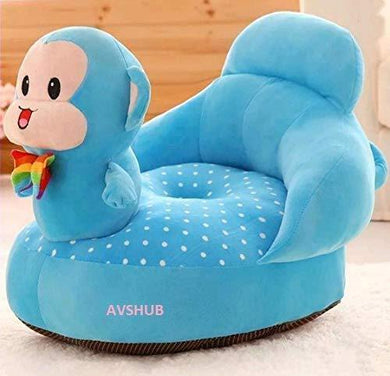 Homescape Kid's Soft Plush Cushion Sofa Seat or Rocking Chair (0 to 4 Years, Blue) - Home Decor Lo