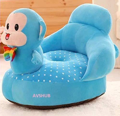 Homescape Kid's Soft Plush Cushion Sofa Seat or Rocking Chair (0 to 4 Years, Blue) - Home Decor Lo