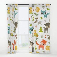Load image into Gallery viewer, VDT 3D Digital Animal Printed Polyester Fabric Curtain for Bed Room, Living Room Kids Room Curtains Color White Window/Door/Long Door (D.N.445) (1, 4 x 5 Feet:( Size: 48 x 60 inch) Window) - Home Decor Lo