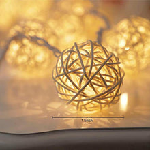 Load image into Gallery viewer, Ascension ® 3.5meters 16 LEDs Globe Rattan Balls String Lights for Home Decoration Festival Decor Lights Indoor Outdoor Decorative Fairy Lights Curtain (Warm White) Battery Powered - Home Decor Lo