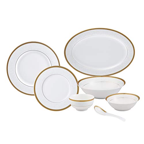 BERGNER Grace 33 Pcs Dinner Set, White, Standard – Home Decor Lo