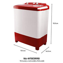 Load image into Gallery viewer, Panasonic 7 kg 5 Star Semi-Automatic Top Loading Washing Machine (NA-W70E5RRB, Red, Powerful Motor) - Home Decor Lo