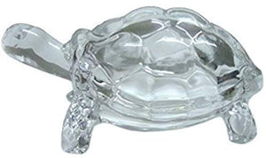 Ocasa Retails Glass Turtle Tortoise for Feng Shui and vastu Sastra- Wealth Sign Statue Showpiece (Transparent) - Home Decor Lo