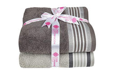 Load image into Gallery viewer, Casa Copenhagen He &amp; She Collection 2 Pieces Cotton Extra Soft Large Bath Towel (70 x 140 cm) - Granite Grey &amp; Mirage Grey - Home Decor Lo