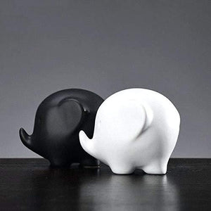 BLUSICON Ceramic Elephant Home Decor Tabletop Showpiece Figurine | Charming Black - Home Decor Lo