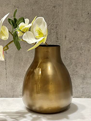 Urban Born Metal Flower vase for Home Decor and Living Room Vintage Decor Antique Decor and vase for Home décor | Aged Brass Antique Finish (Small)