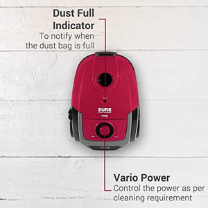 Eureka Forbes Power Vac Vacuum Cleaner, 1400 Watts with Vario Power (Red & Black) - Home Decor Lo