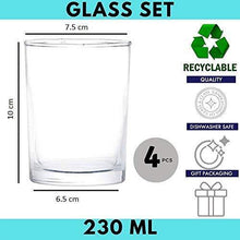 Load image into Gallery viewer, Femora Clear Glass Royal Glass Tumbler Water Glass,230 ML,Set of 4 - Home Decor Lo