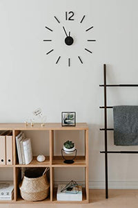 Umbra Aluminum Blink Clock (32.38 cm x 5.08 cm x 26.66 cm, Black) - Home Decor Lo