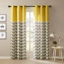 Load image into Gallery viewer, Amazures Polyester Silhouette Yellow Digital Printed Curtain Set of 2, 48x84-inch - Home Decor Lo