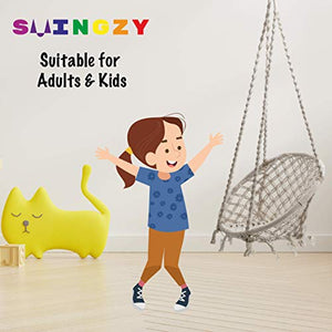 Swingzy Make In India, Cotton Rope Hanging Swing for Adults, Kids for Indoor, Outdoor, Home, Patio, Yard, Balcony, Garden (100 Kg Capacity, White) - Home Decor Lo